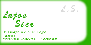lajos sier business card